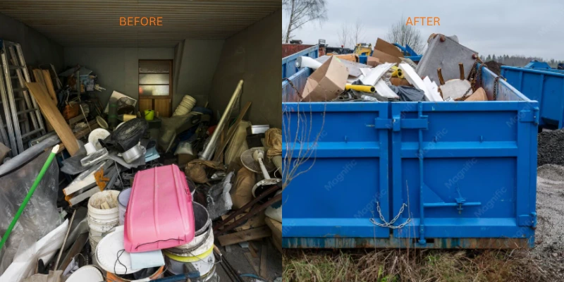Before and after storm cleanup dumpster rental Midland TX